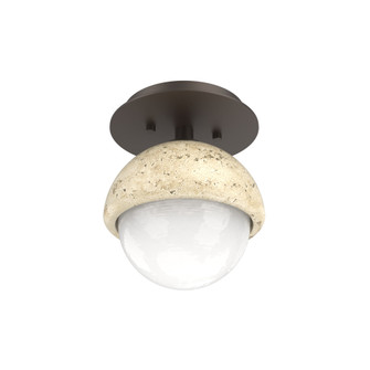 Single Glass Sconce & Flush Mount - Cabochon (1289|SMB0093-01-FB-WL-L3-TR)