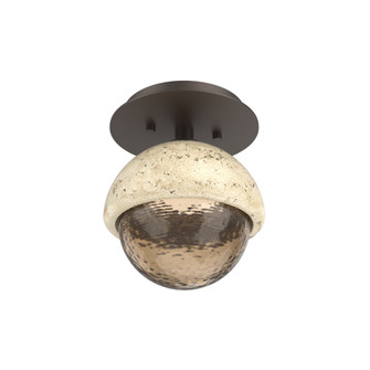 Single Glass Sconce & Flush Mount - Cabochon (1289|SMB0093-01-FB-B-L1-TR)
