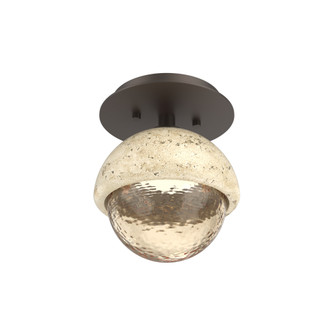 Single Glass Sconce & Flush Mount - Cabochon (1289|SMB0093-01-FB-A-L1-TR)