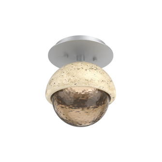 Single Glass Sconce & Flush Mount - Cabochon (1289|SMB0093-01-CS-B-L1-TR)