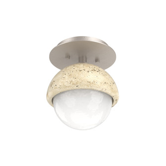 Single Glass Sconce & Flush Mount - Cabochon (1289|SMB0093-01-BS-WL-L3-TR)