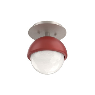 Single Glass Sconce & Flush Mount - Cabochon (1289|SMB0093-01-BS-WL-L3-RE)