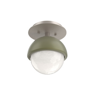 Single Glass Sconce & Flush Mount - Cabochon (1289|SMB0093-01-BS-WL-L3-GE)