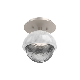 Cabochon Flush Mount Wall Sconce Beige Silver (1289|SMB0093-01-BS-S-L3-WM)