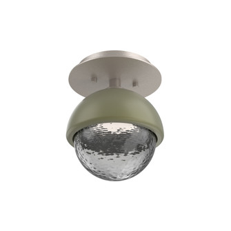 Cabochon Flush Mount Wall Sconce Beige Silver (1289|SMB0093-01-BS-S-L3-GE)