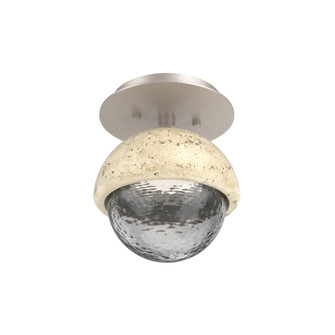 Single Glass Sconce & Flush Mount - Cabochon (1289|SMB0093-01-BS-S-L1-TR)