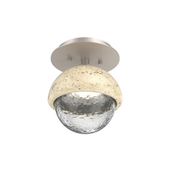Single Glass Sconce & Flush Mount - Cabochon (1289|SMB0093-01-BS-C-L1-TR)