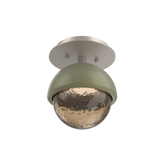 Cabochon Flush Mount Wall Sconce Beige Silver (1289|SMB0093-01-BS-B-L1-GE)