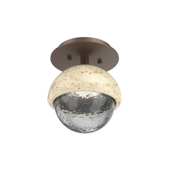 Cabochon Flush Mount Wall Sconce Burnished Bronze (1289|SMB0093-01-BB-S-L1-TR)