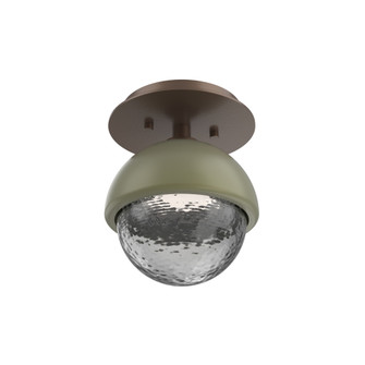 Cabochon Flush Mount Wall Sconce Burnished Bronze (1289|SMB0093-01-BB-S-L1-GE)
