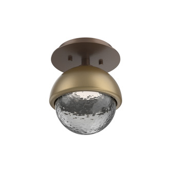 Cabochon Flush Mount Wall Sconce Burnished Bronze (1289|SMB0093-01-BB-S-L1-GB)