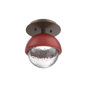 Cabochon Flush Mount Wall Sconce Burnished Bronze (1289|SMB0093-01-BB-C-L1-RE)