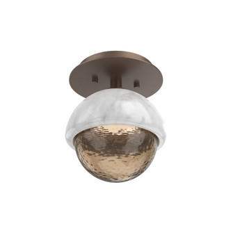 Cabochon Flush Mount Wall Sconce Burnished Bronze (1289|SMB0093-01-BB-B-L3-WM)