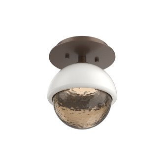 Cabochon Flush Mount Wall Sconce Burnished Bronze (1289|SMB0093-01-BB-B-L3-WI)