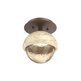 Single Glass Sconce & Flush Mount - Cabochon (1289|SMB0093-01-BB-A-L3-TR)