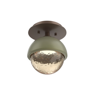 Cabochon Flush Mount Wall Sconce Burnished Bronze (1289|SMB0093-01-BB-A-L3-GE)