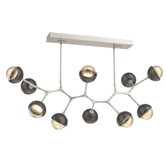 Cabochon Linear Suspension Light Billiard Light Beige Silver (1289|PLB0093-BC-BS-A-001-L1-GP)