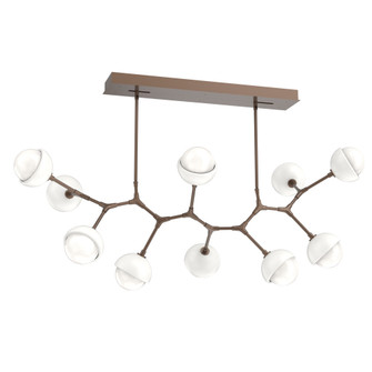 Cabochon Linear Suspension Light Billiard Light Burnished Bronze (1289|PLB0093-BC-BB-WL-001-L3-WI)