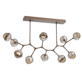 Cabochon Linear Suspension Light Billiard Light Burnished Bronze (1289|PLB0093-BC-BB-B-001-L3-BS)