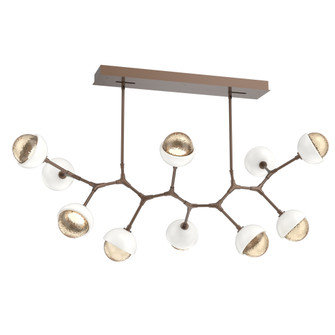 Cabochon Linear Suspension Light Billiard Light Burnished Bronze (1289|PLB0093-BC-BB-A-001-L3-WI)