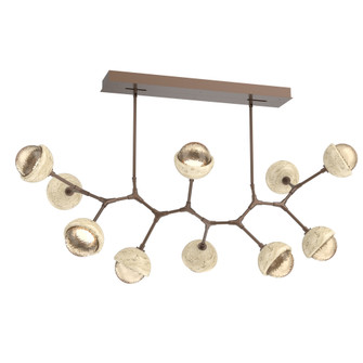 Cabochon Linear Suspension Light Billiard Light Burnished Bronze (1289|PLB0093-BC-BB-A-001-L3-TR)