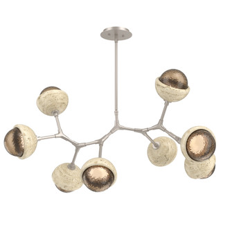 Cabochon Linear Suspension Light Billiard Light Beige Silver (1289|PLB0093-BB-BS-B-001-L3-TR)