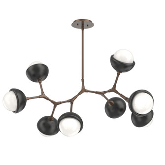 Cabochon Linear Suspension Light Billiard Light Burnished Bronze (1289|PLB0093-BB-BB-WL-001-L3-MB)