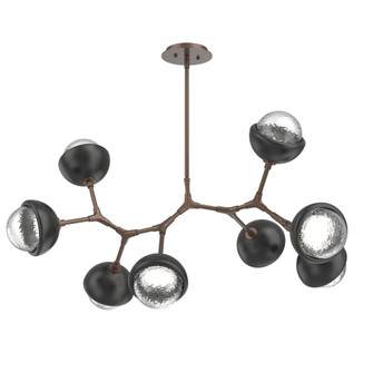 Cabochon Linear Suspension Light Billiard Light Burnished Bronze (1289|PLB0093-BB-BB-C-001-L3-MB)