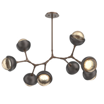 Cabochon Linear Suspension Light Billiard Light Burnished Bronze (1289|PLB0093-BB-BB-A-001-L3-GP)