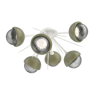 Cabochon Semi Flush Mount Salt White (1289|CLB0093-02-WI-S-L3-GE)