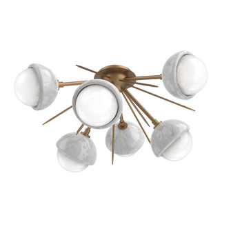 Cabochon Semi Flush Mount Novel Brass (1289|CLB0093-02-NB-WL-L3-WM)