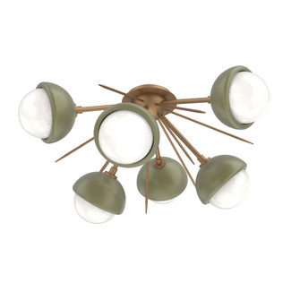 Cabochon Semi Flush Mount Novel Brass (1289|CLB0093-02-NB-WL-L3-GE)