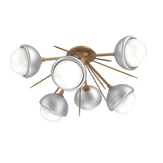 Cabochon Semi Flush Mount Novel Brass (1289|CLB0093-02-NB-WL-L3-CS)