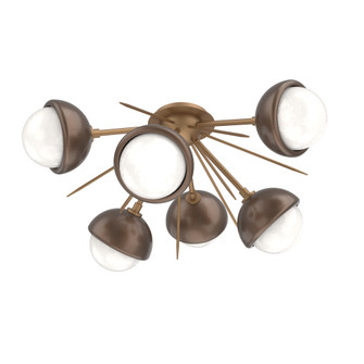 Cabochon Semi Flush Mount Novel Brass (1289|CLB0093-02-NB-WL-L3-BB)