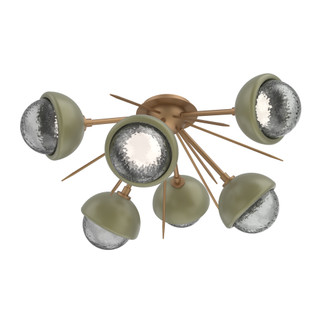 Cabochon Semi Flush Mount Novel Brass (1289|CLB0093-02-NB-S-L3-GE)
