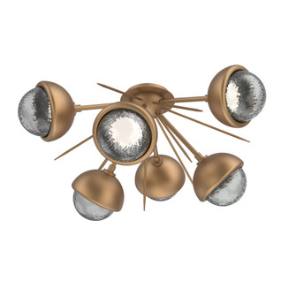 Cabochon Semi Flush Mount Novel Brass (1289|CLB0093-02-NB-S-L1-MS)