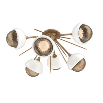 Cabochon Semi Flush Mount Novel Brass (1289|CLB0093-02-NB-B-L3-WI)