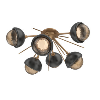Cabochon Semi Flush Mount Novel Brass (1289|CLB0093-02-NB-B-L3-MB)