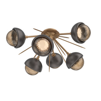 Cabochon Semi Flush Mount Novel Brass (1289|CLB0093-02-NB-B-L3-GP)
