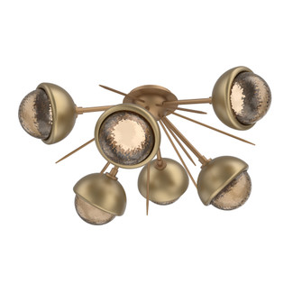 Cabochon Semi Flush Mount Novel Brass (1289|CLB0093-02-NB-B-L3-GB)