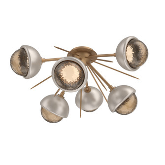 Cabochon Semi Flush Mount Novel Brass (1289|CLB0093-02-NB-B-L3-BS)