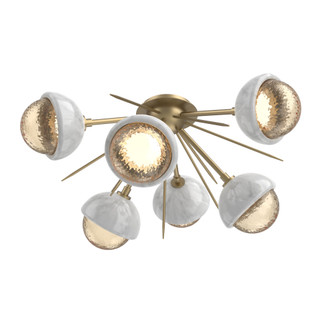 Cabochon Semi Flush Mount Novel Brass (1289|CLB0093-02-NB-A-L3-WM)