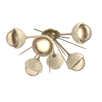 Cabochon Semi Flush Mount Novel Brass (1289|CLB0093-02-NB-A-L3-TR)