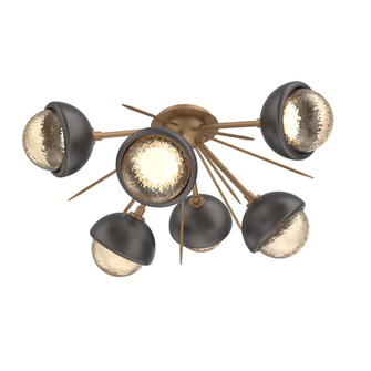 Cabochon Semi Flush Mount Novel Brass (1289|CLB0093-02-NB-A-L3-GP)
