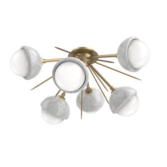 Cabochon Semi Flush Mount Gilded Brass (1289|CLB0093-02-GB-WL-L3-WM)