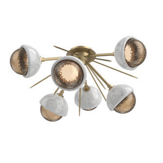 Cabochon Semi Flush Mount Gilded Brass (1289|CLB0093-02-GB-B-L3-WM)