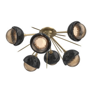 Cabochon Semi Flush Mount Gilded Brass (1289|CLB0093-02-GB-B-L3-BM)