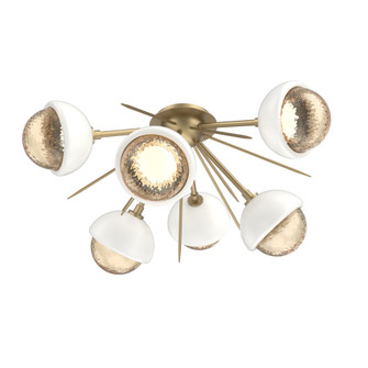 Cabochon Semi Flush Mount Gilded Brass (1289|CLB0093-02-GB-A-L3-WI)