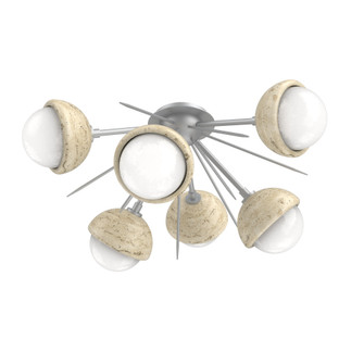 Cabochon Semi Flush Mount Classic Silver (1289|CLB0093-02-CS-WL-L3-TR)