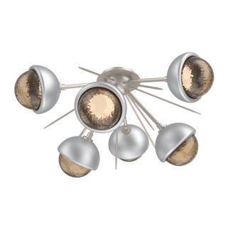 Cabochon Semi Flush Mount Beige Silver (1289|CLB0093-02-BS-B-L3-CS)